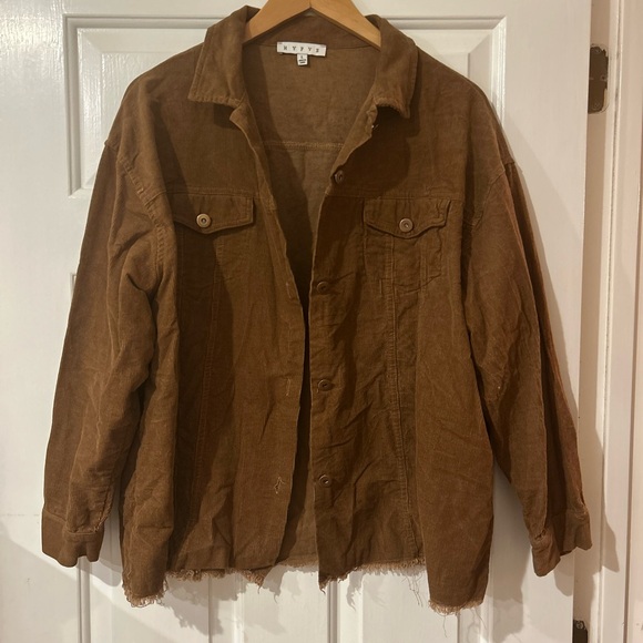 HYFVE Jackets & Blazers - HYFVE Brown Utility Jacket with Casual Design and Full-Length Sleeves